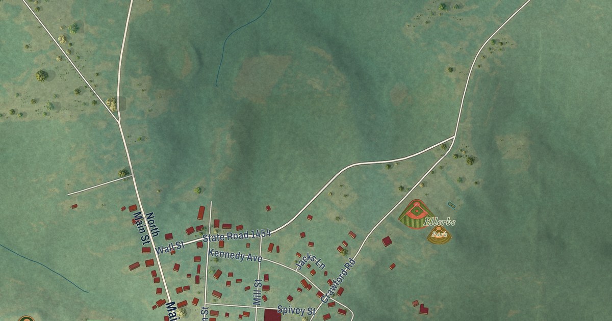 Map of Ellerbe, North Carolina in 2026
