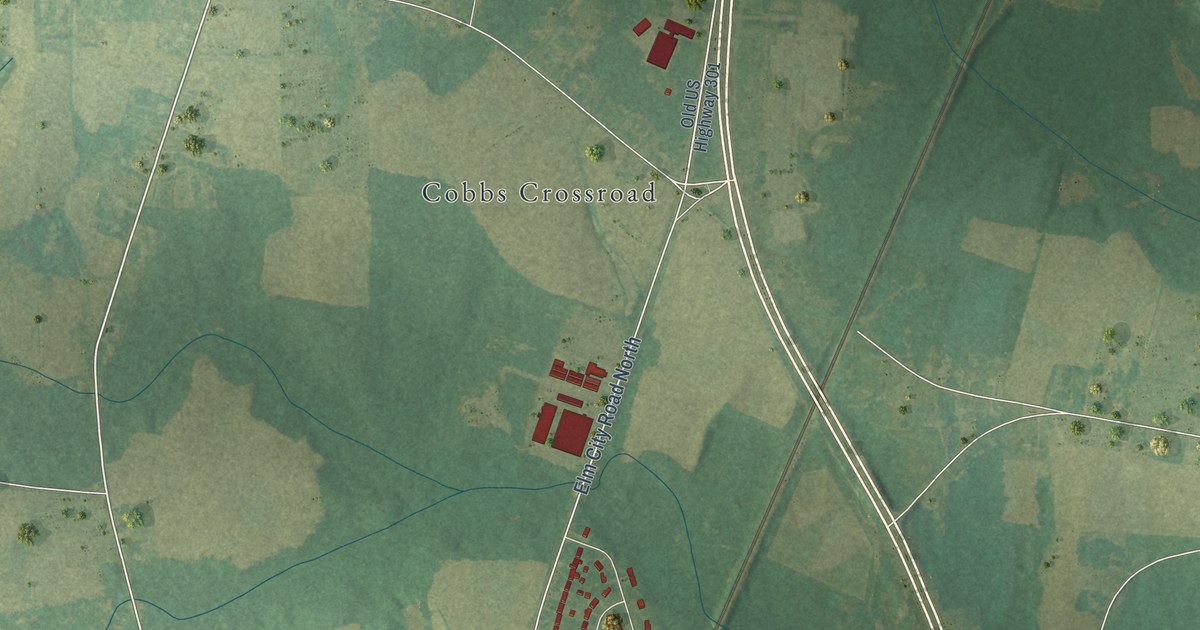 Map of Elm City, North Carolina in 2026