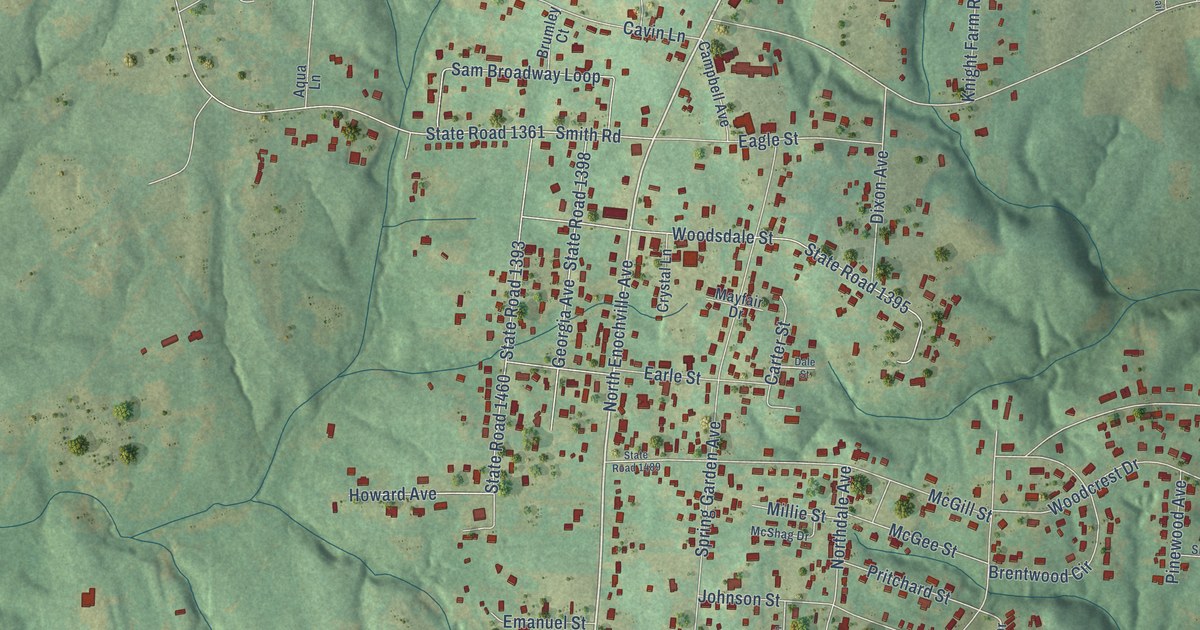 Map of Enochville, North Carolina in 2026