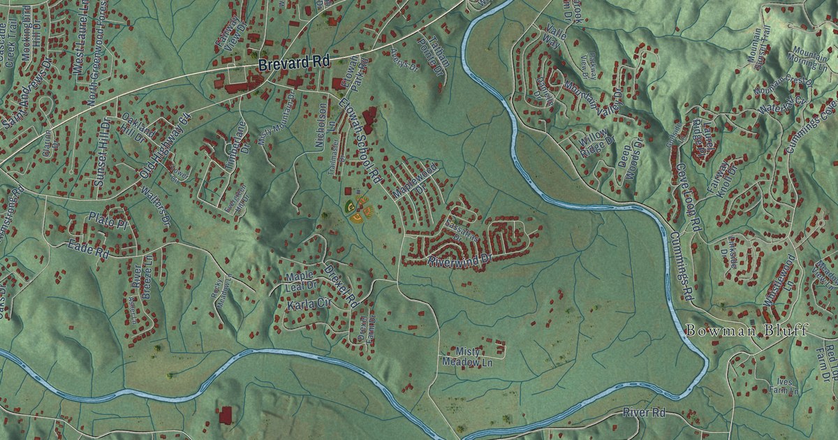 Map of Etowah, North Carolina in 2026