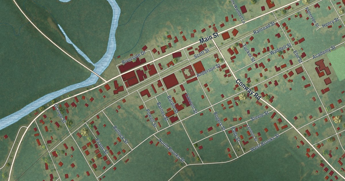 Map of Fair Bluff, North Carolina in 2026