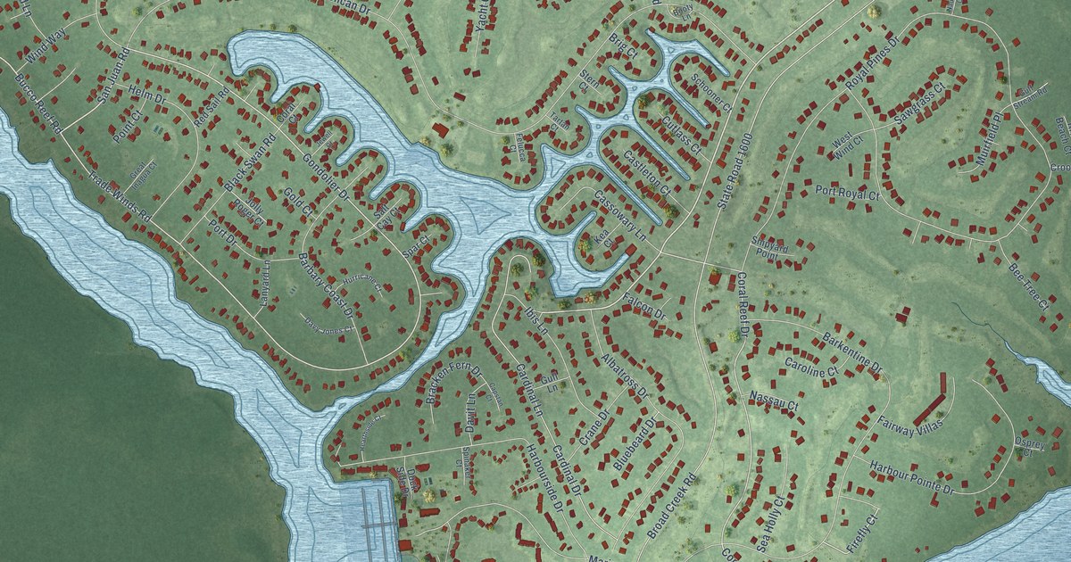 Map of Fairfield Harbour, North Carolina in 2026