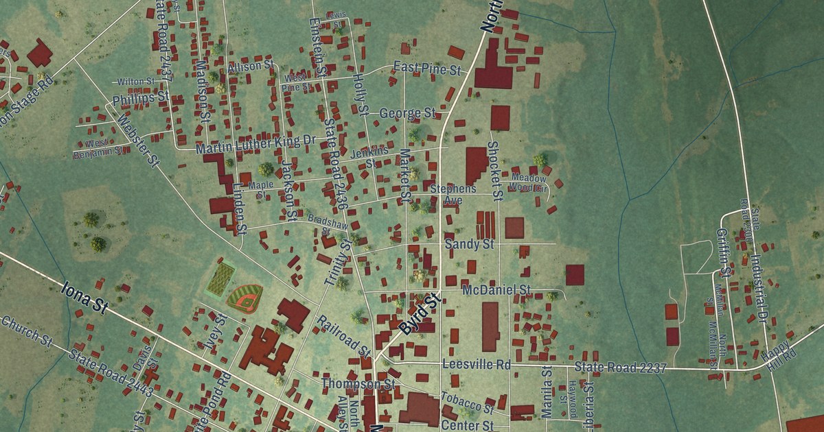 Map of Fairmont, North Carolina in 2026