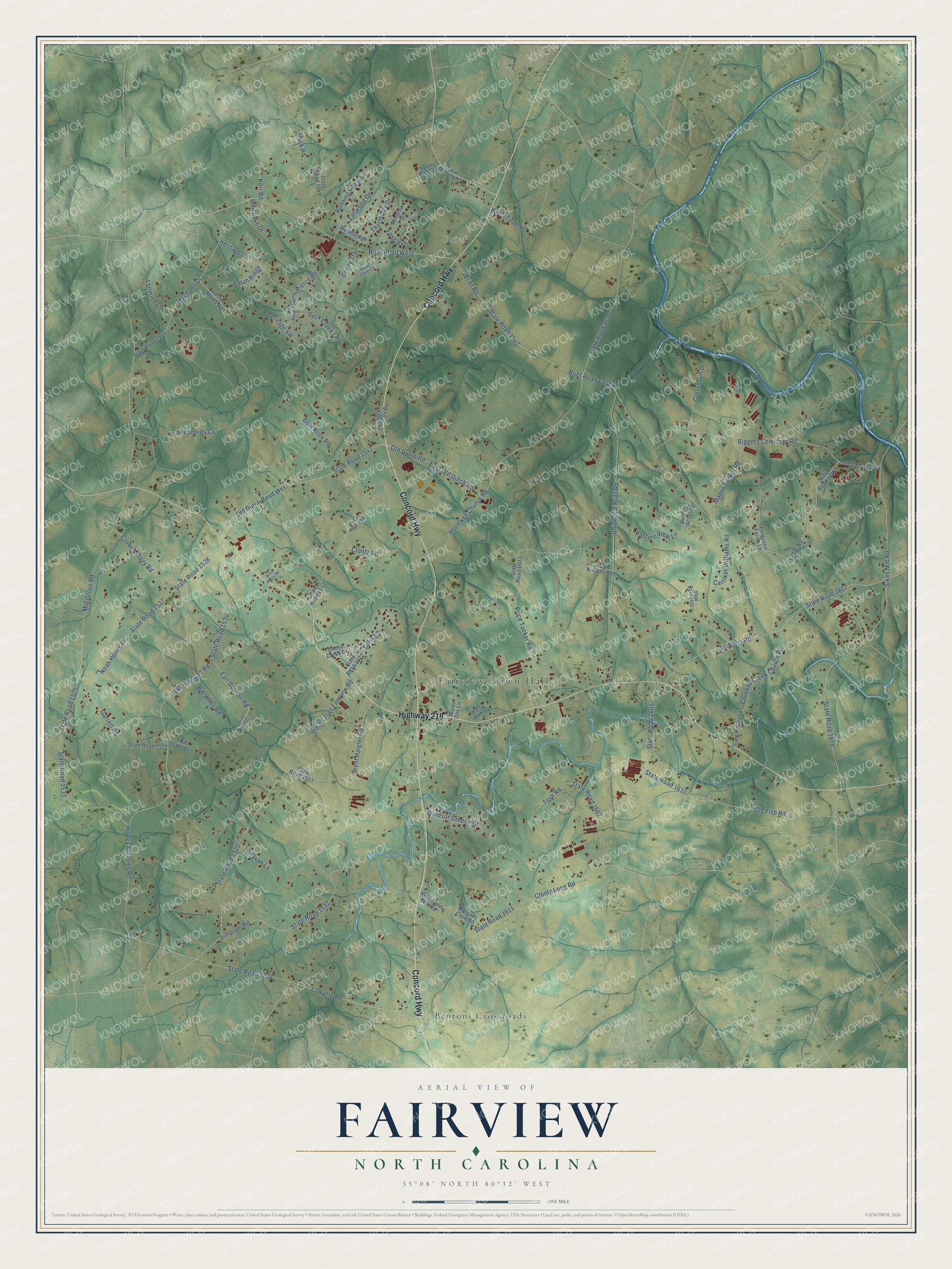 Watermarked full-map preview of Fairview, North Carolina