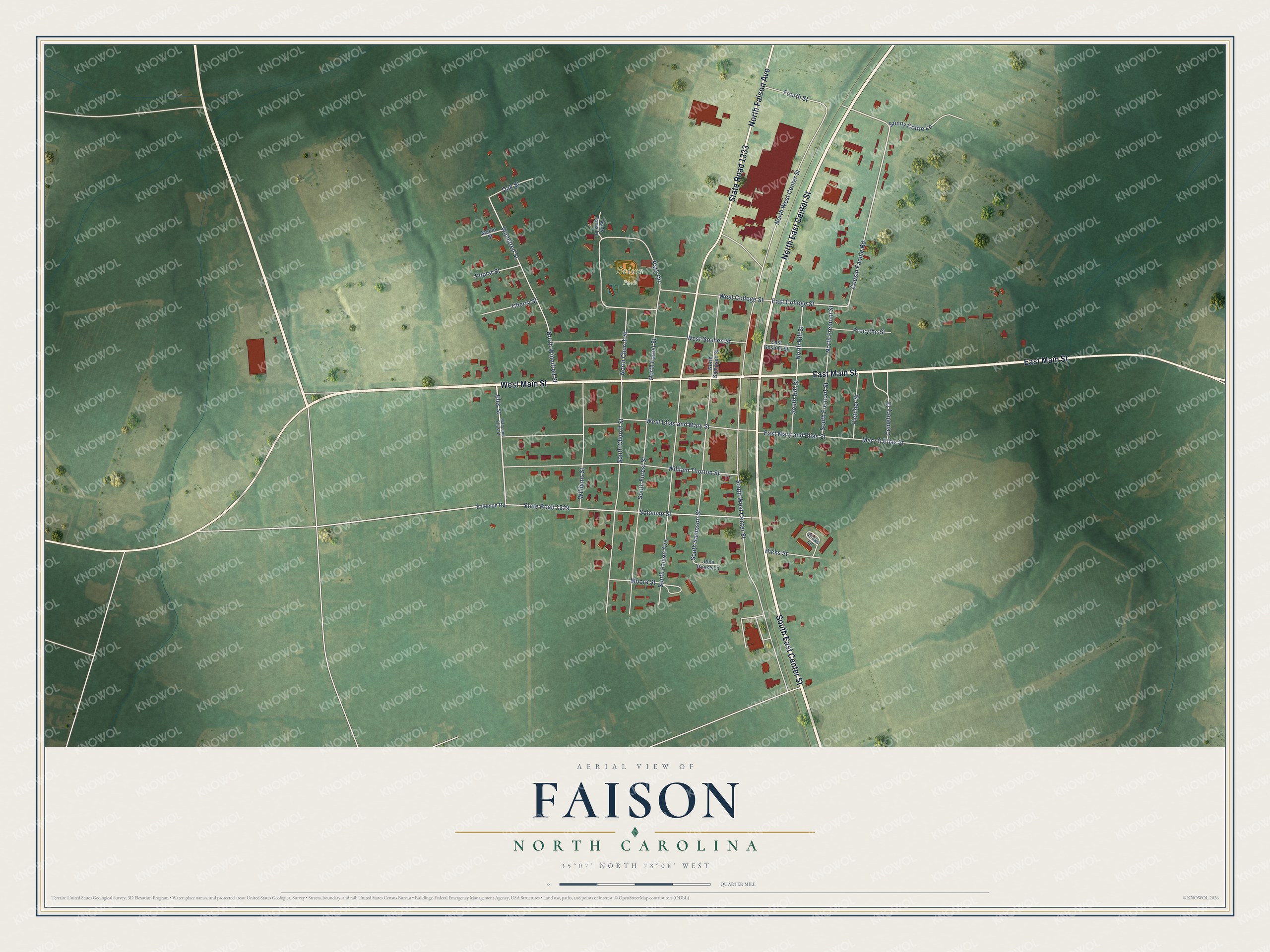 Watermarked full-map preview of Faison, North Carolina