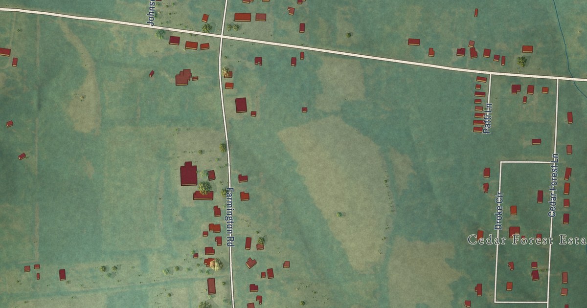 Map of Farmington, North Carolina in 2026