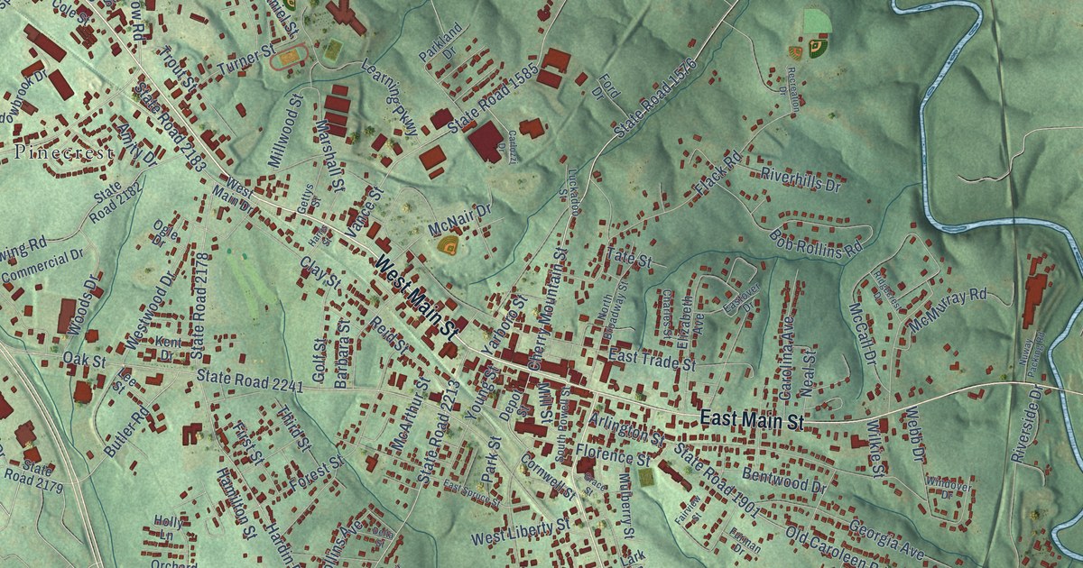 Map of Forest City, North Carolina in 2026
