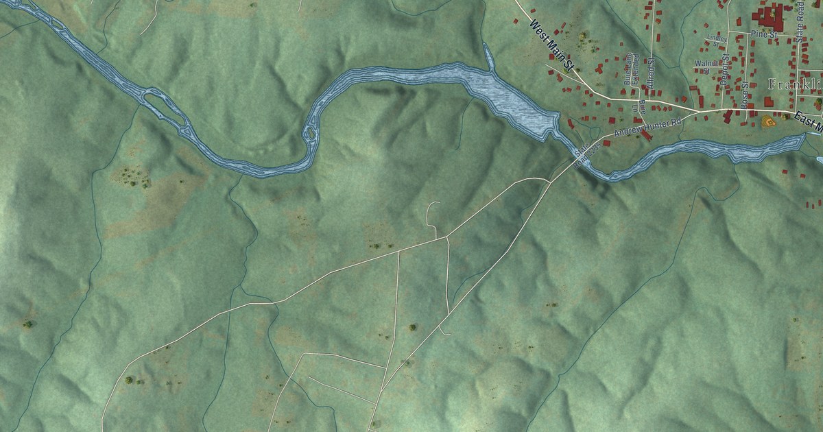 Map of Franklinville, North Carolina in 2026