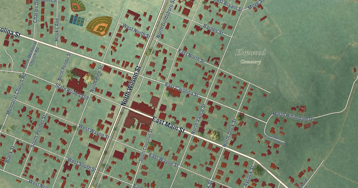 Map of Fremont, North Carolina in 2026