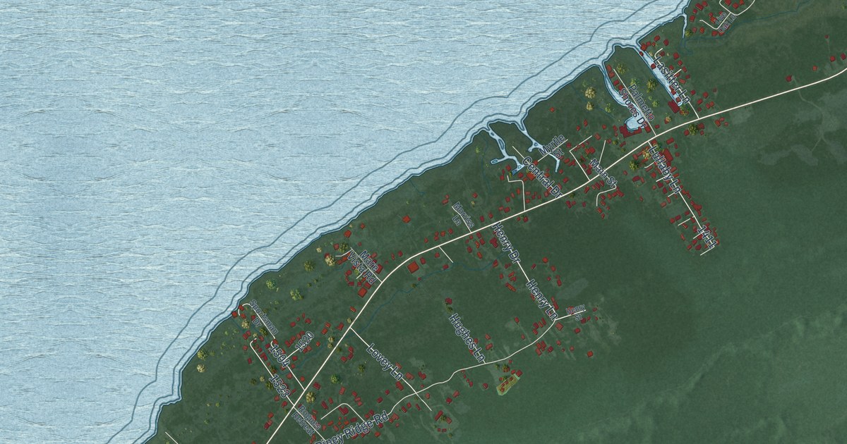 Map of Frisco, North Carolina in 2026