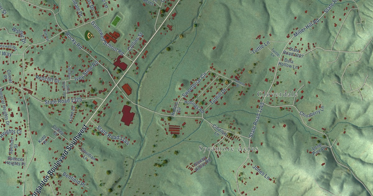 Map of Gamewell, North Carolina in 2026