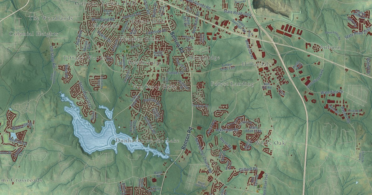 Map of Garner, North Carolina in 2026