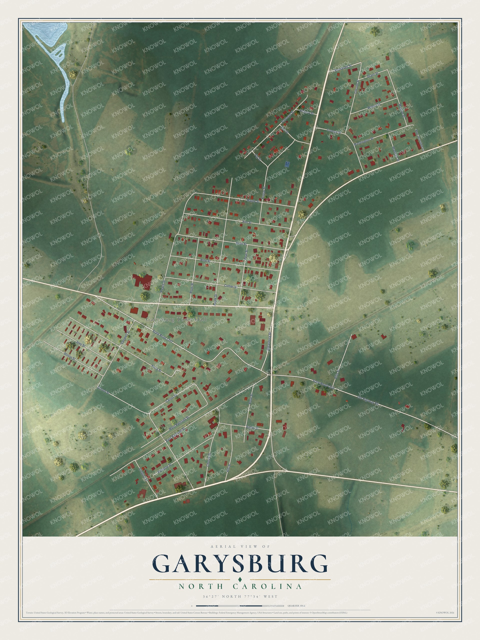 Watermarked full-map preview of Garysburg, North Carolina