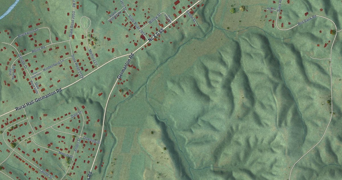 Map of Germanton, North Carolina in 2026