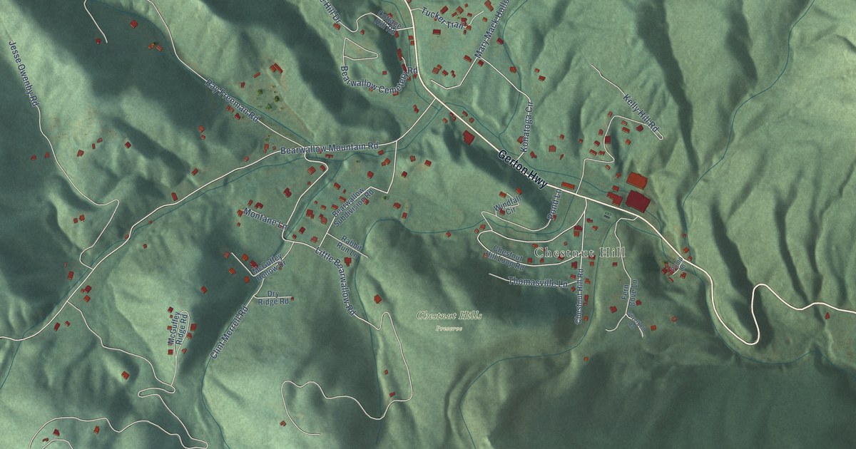 Map of Gerton, North Carolina in 2026
