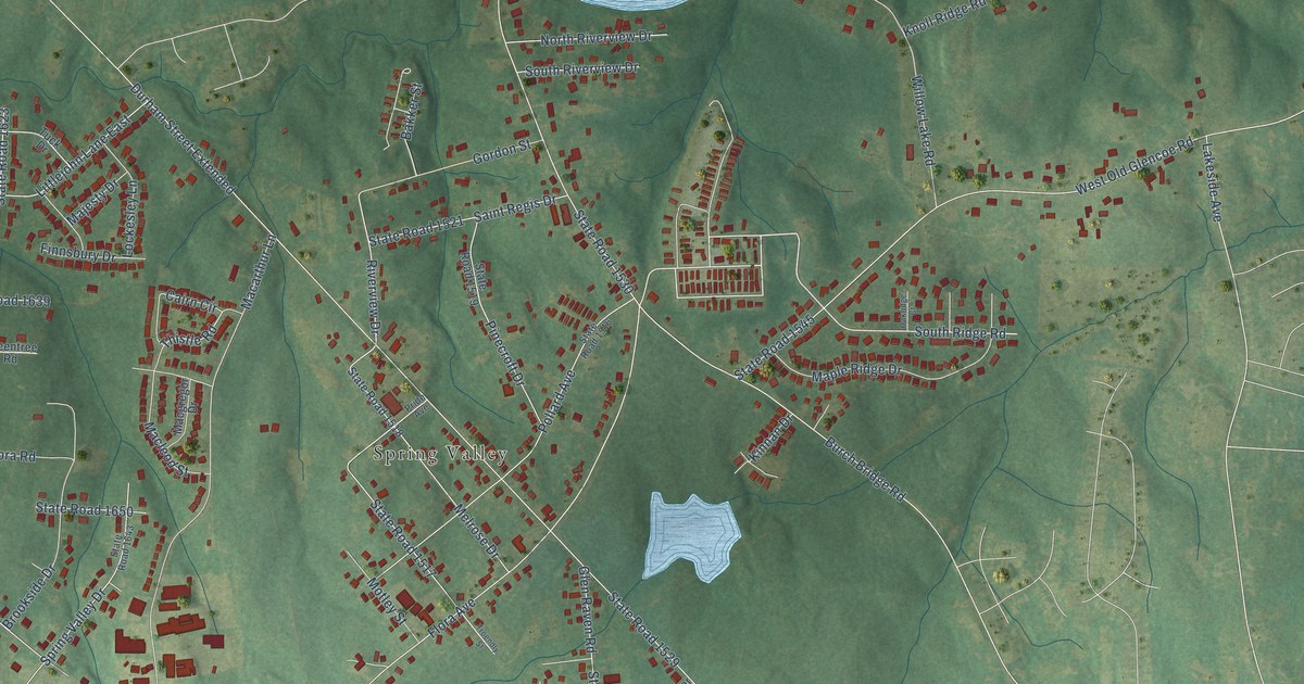Map of Glen Raven, North Carolina in 2026