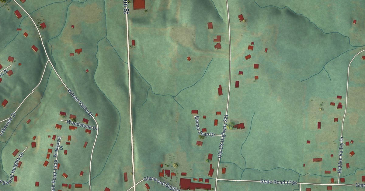 Map of Glenwood, North Carolina in 2026