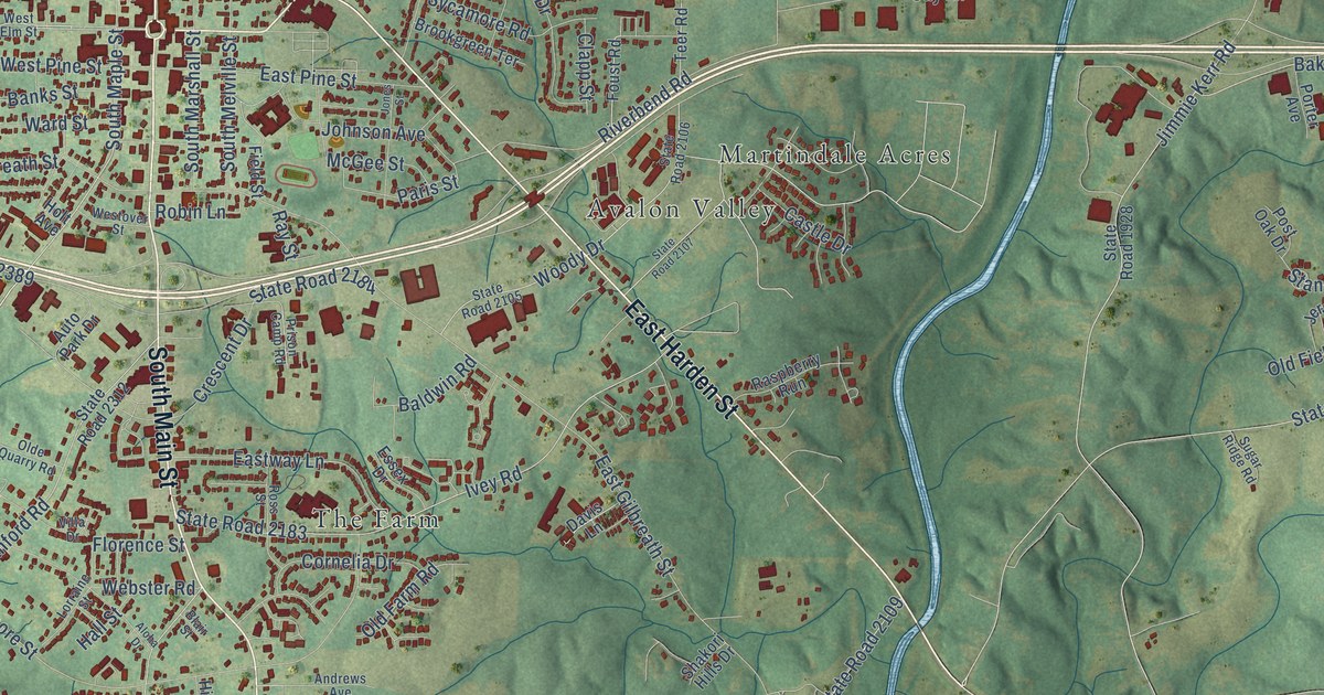Map of Graham, North Carolina in 2026