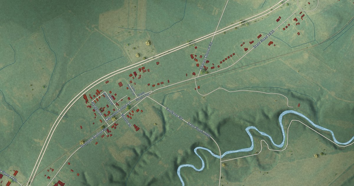 Map of Graingers, North Carolina in 2026
