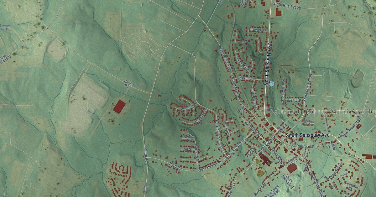 Map of Granite Quarry, North Carolina in 2026