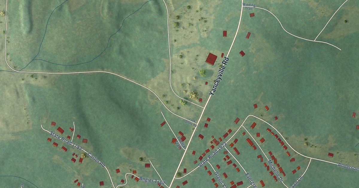 Map of Green Level, North Carolina in 2026