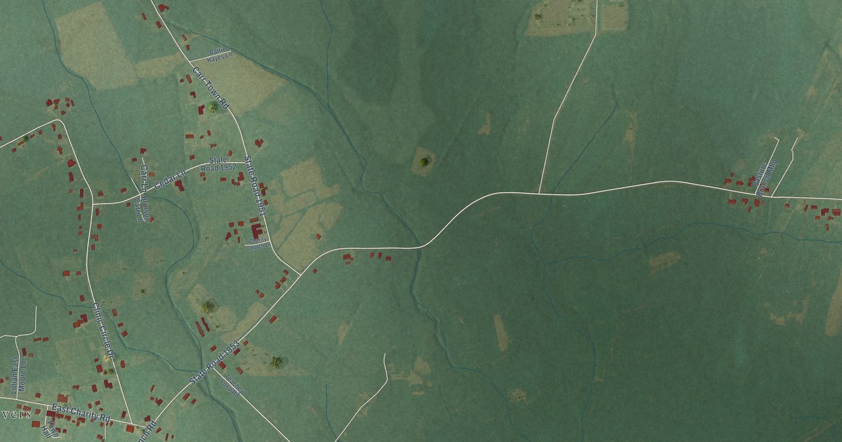 Map of Greenevers, North Carolina in 2026