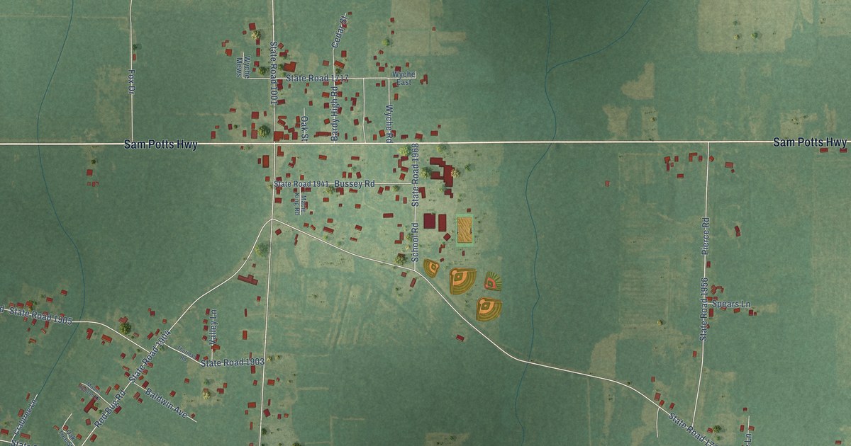Map of Hallsboro, North Carolina in 2026