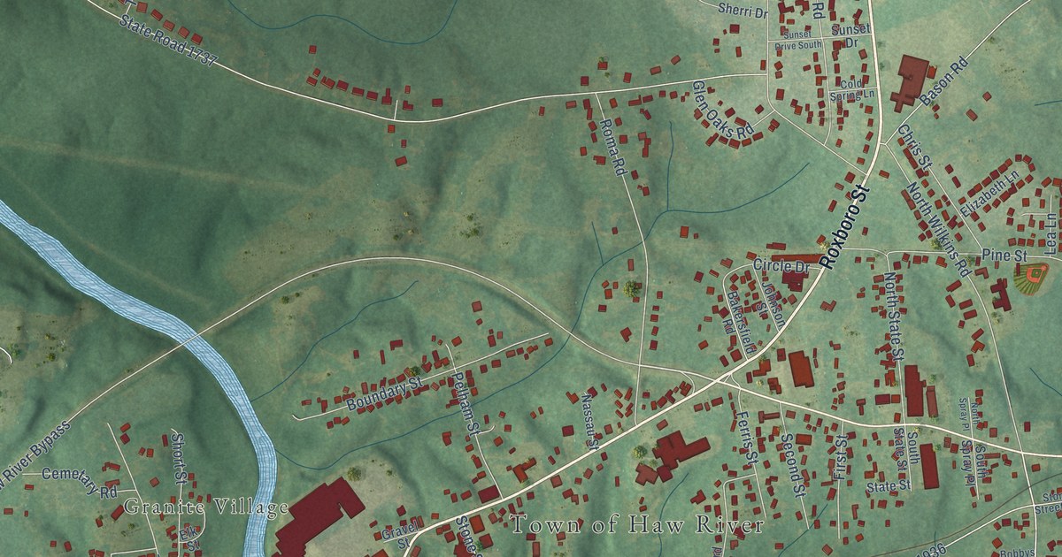 Map of Haw River, North Carolina in 2026
