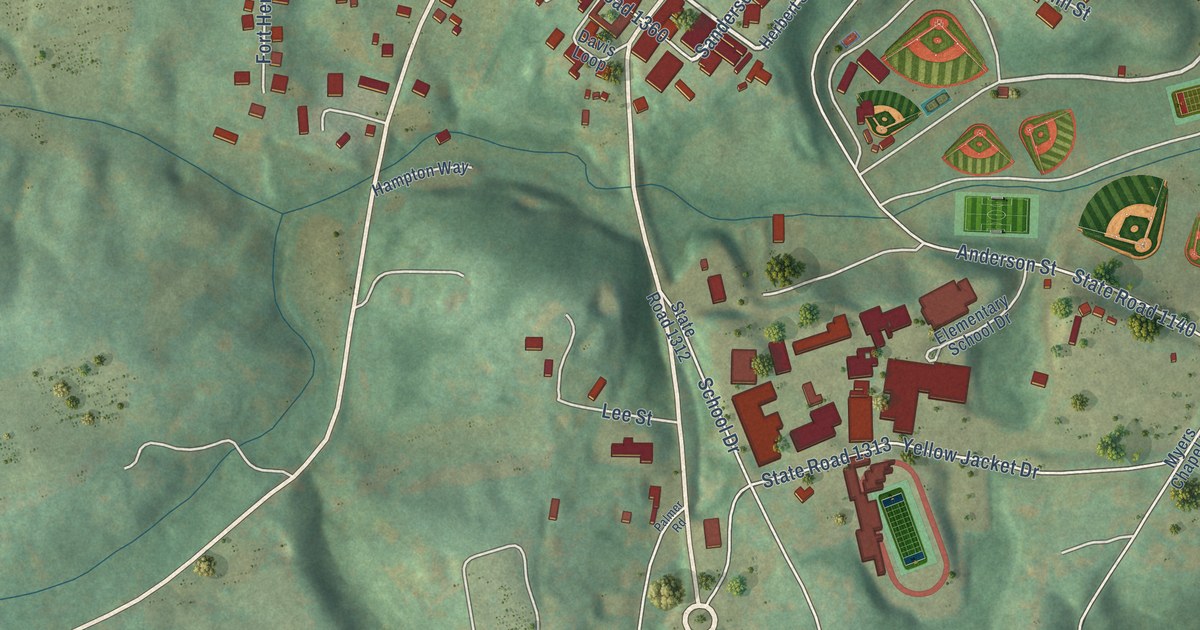 Map of Hayesville, North Carolina in 2026