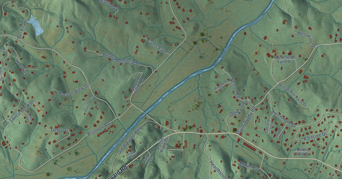 Map of Horse Shoe, North Carolina in 2026