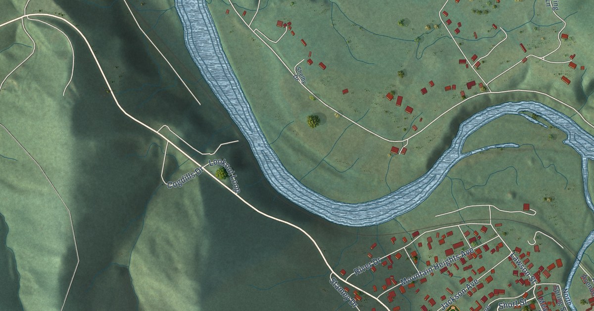 Map of Hot Springs, North Carolina in 2026
