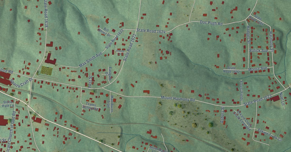 Map of Icard, North Carolina in 2026
