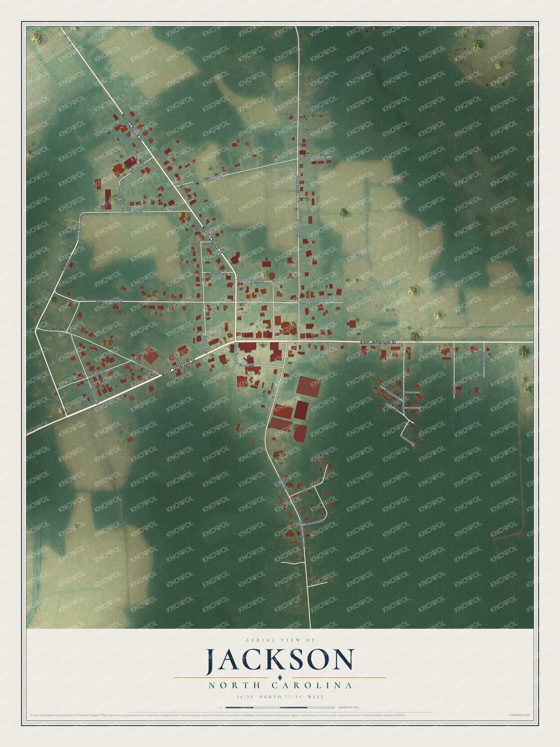 Watermarked full-map preview of Jackson, North Carolina