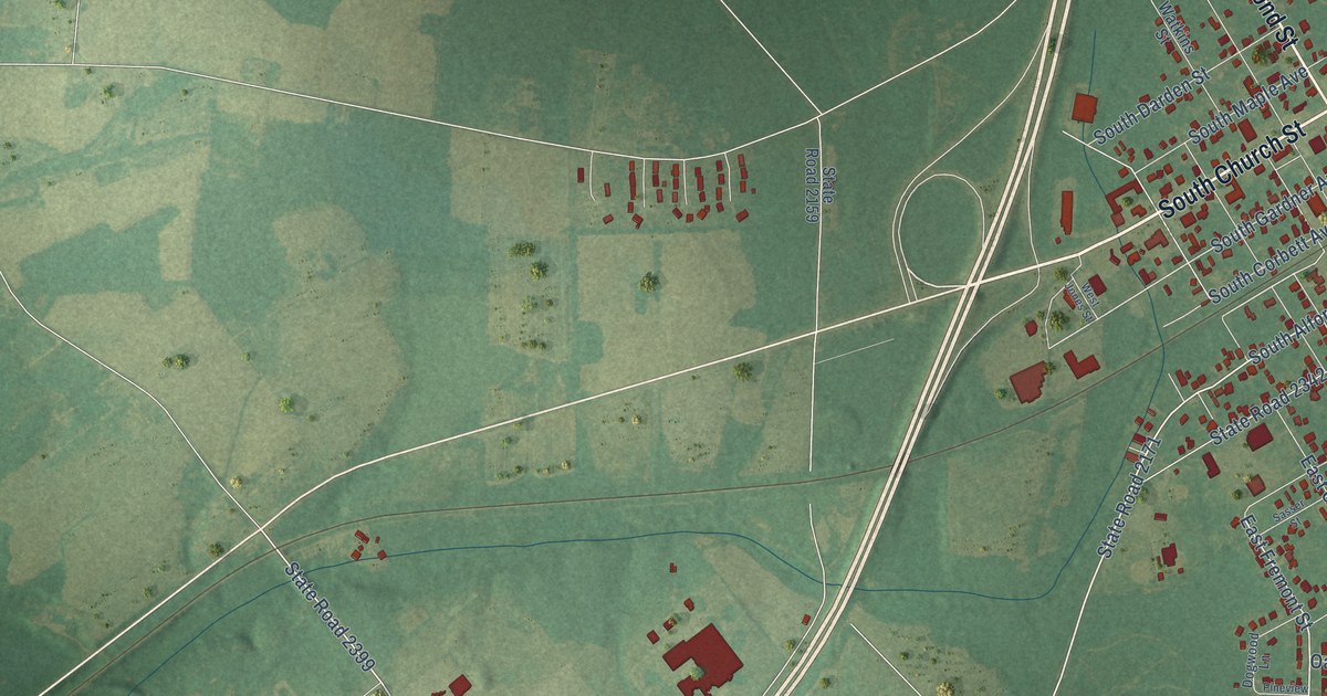 Map of Kenly, North Carolina in 2026