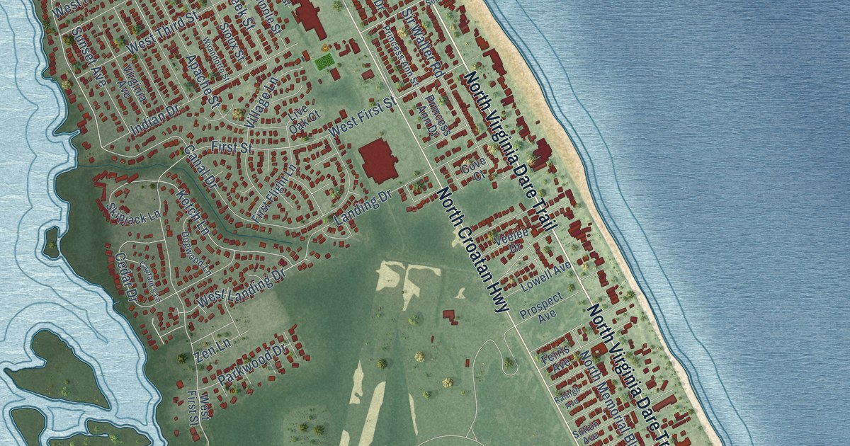 Map of Kill Devil Hills, North Carolina in 2026