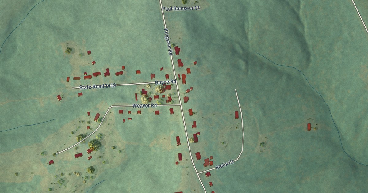 Map of Kingstown, North Carolina in 2026