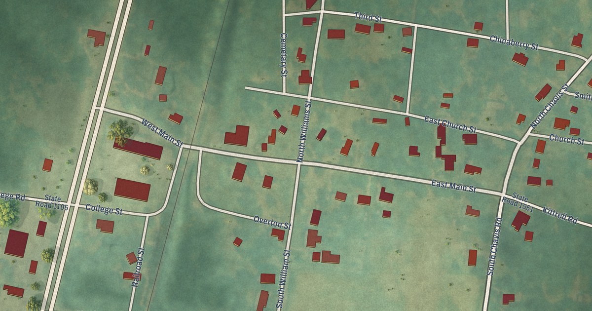 Map of Kittrell, North Carolina in 2026
