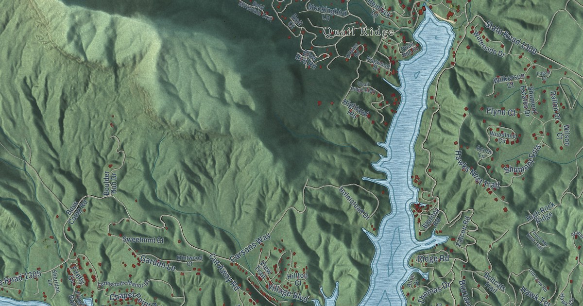 Map of Lake Lure, North Carolina in 2026