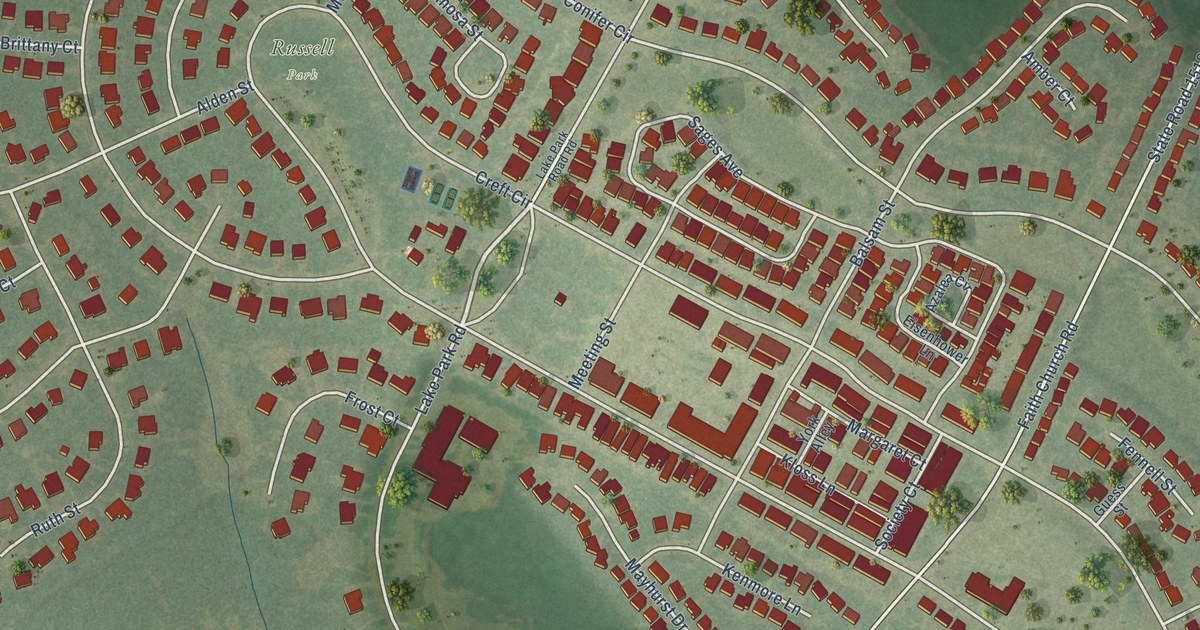 Map of Lake Park, North Carolina in 2026