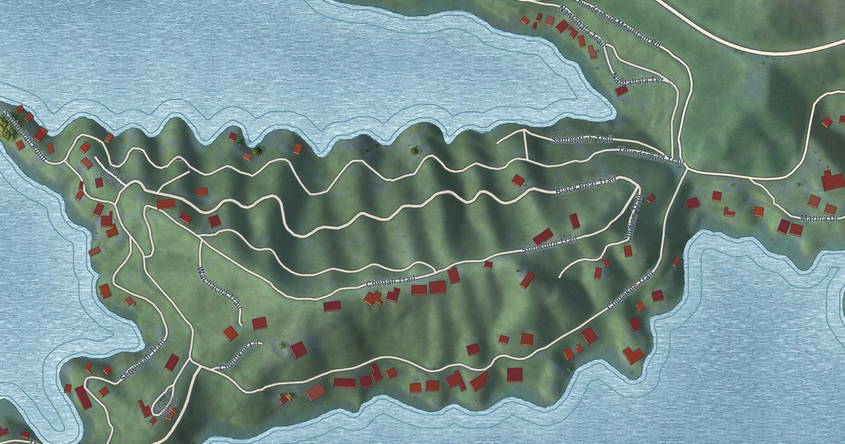 Map of Lake Santeetlah, North Carolina in 2026