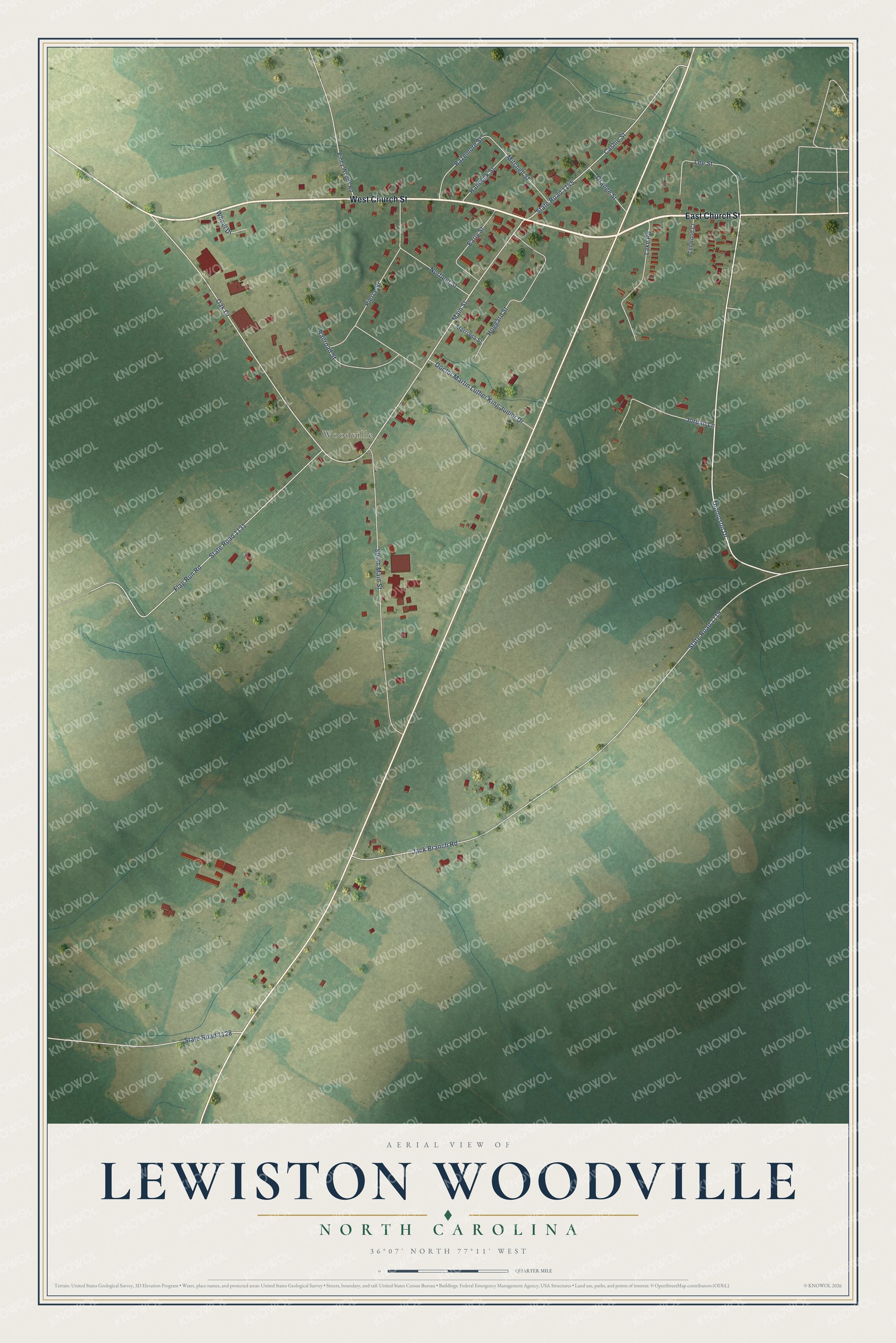 Watermarked full-map preview of Lewiston Woodville, North Carolina