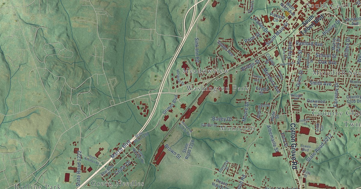 Map of Lexington, North Carolina in 2026
