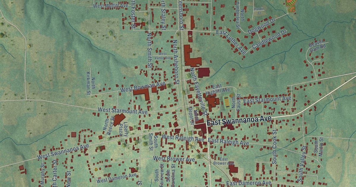 Map of Liberty, North Carolina in 2026