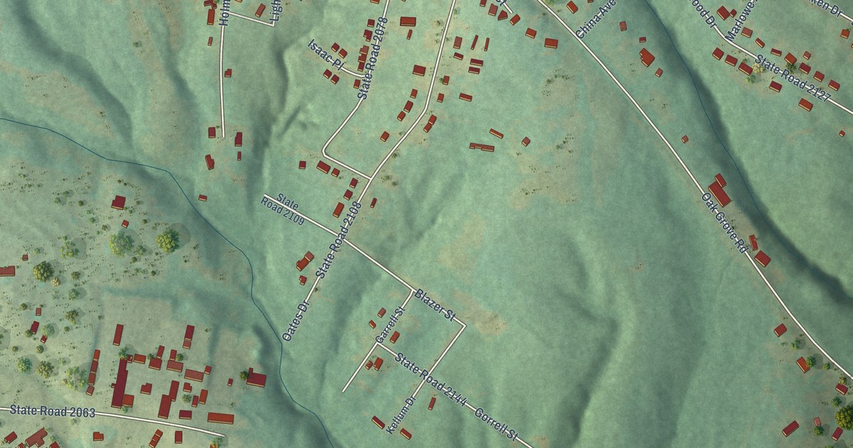 Map of Light Oak, North Carolina in 2026