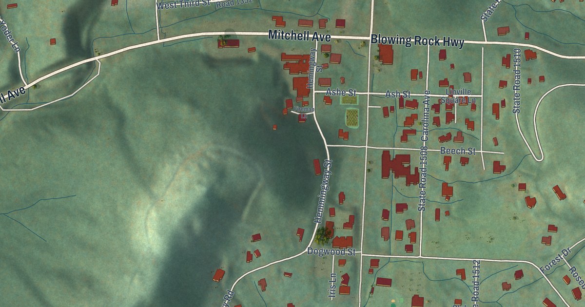 Map of Linville, North Carolina in 2026