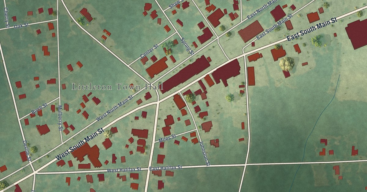 Map of Littleton, North Carolina in 2026