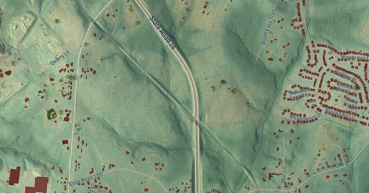 Map of Lowesville, North Carolina in 2026