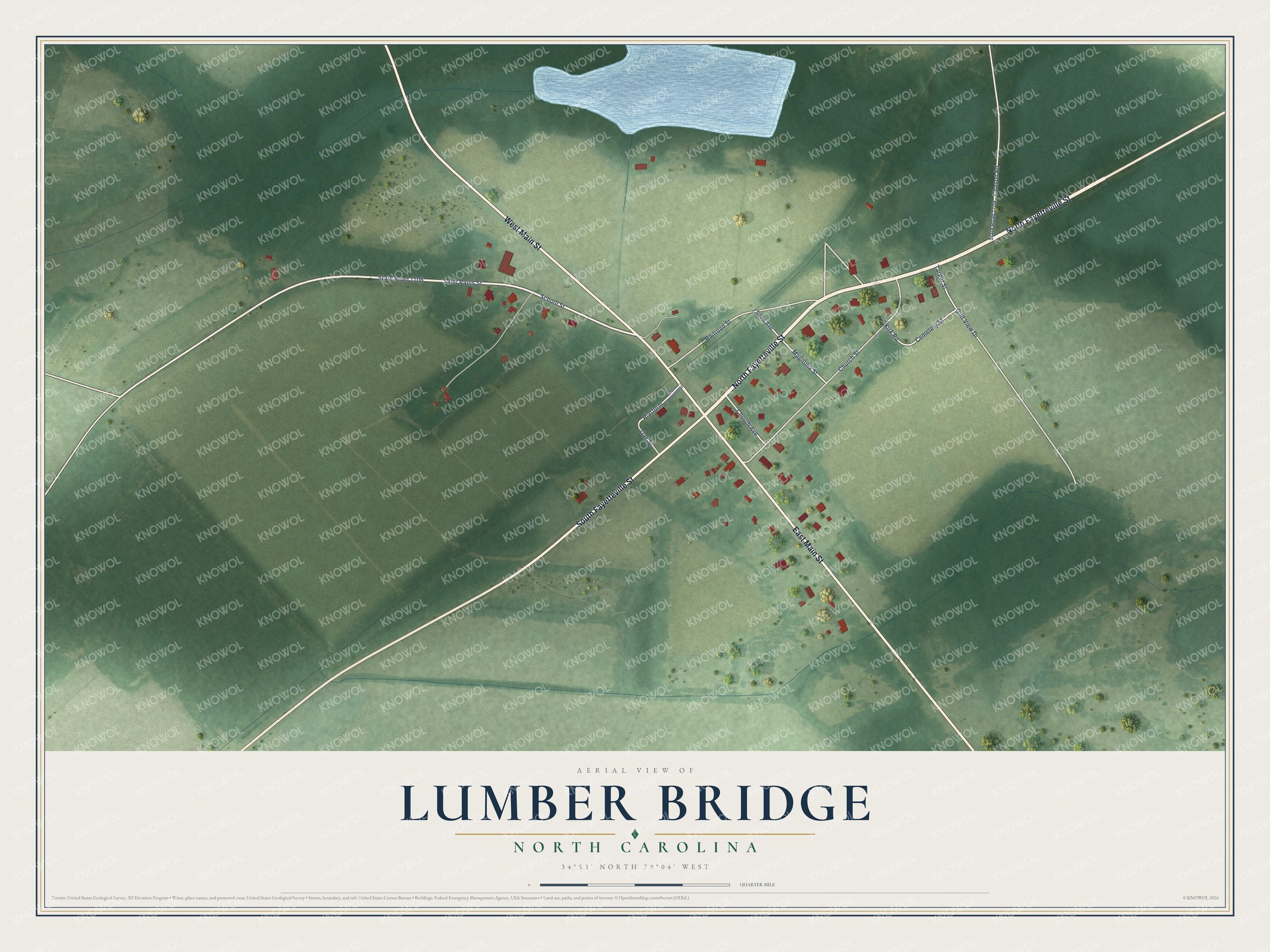 Watermarked full-map preview of Lumber Bridge, North Carolina