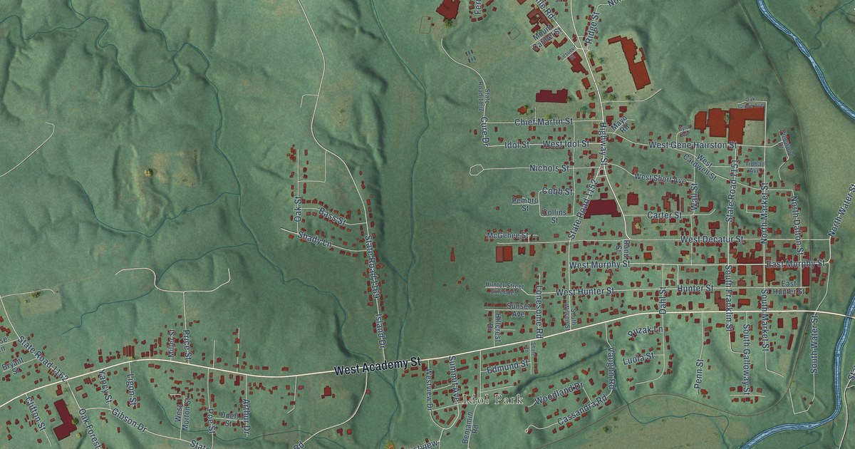 Map of Madison, North Carolina in 2026