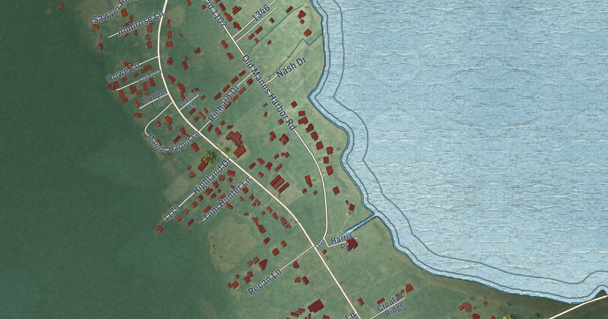 Map of Manns Harbor, North Carolina in 2026